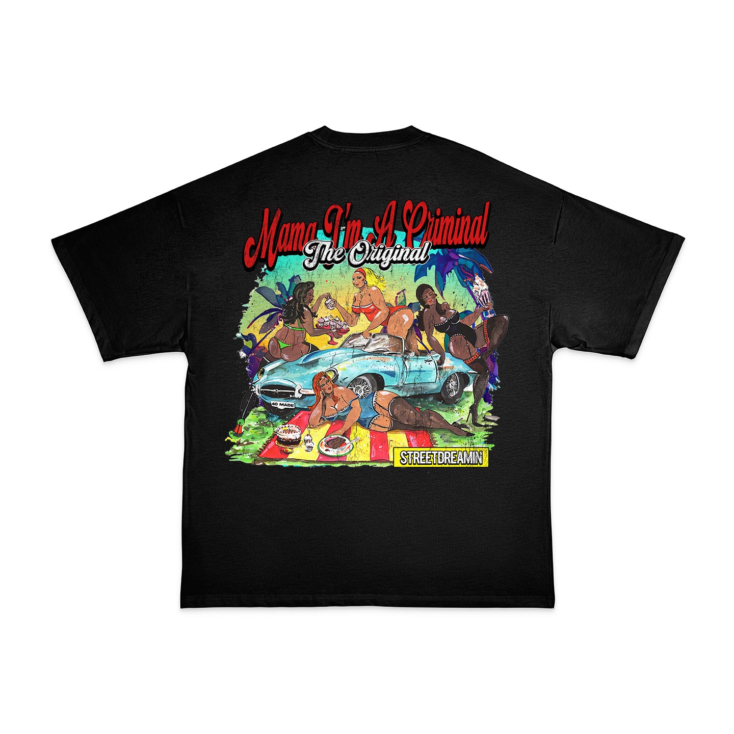 An SD Exclusive: Girls Hot Summer HEAVY OVERSIZED T-SHIRT MIT LEICHTER DROPSHOULDER | 240G/M2 | 100% BAUMWOLLE | BLK & WHITE